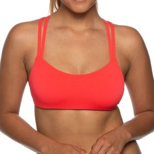 Jolyn Fendrick Bikini Top Neon Pink Size Medium